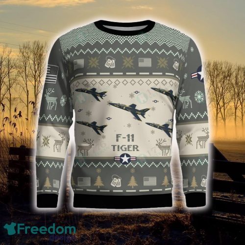 Grumman F-11 Tiger F11 Aircraft Ugly Christmas Sweater Veterans Holidays For Men And Women - Grumman F-11 Tiger F11_Aircraft Ugly Sweater_2