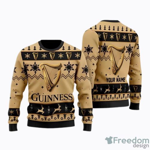 Guinness Beer Personalized Ugly Christmas Sweater Men And Women Holiday Gifts Product Photo 1