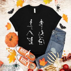 Halloween Meditating Skeleton Shirt Funny Freaky Yoga T-Shirt Halloween Gift