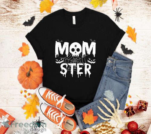 Halloween Momster T-Shirt Halloween Gift Women Funny Mom Gifts Bat Tshirt Gift Product Photo 1