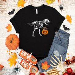 Halloween Shirts Dinosaur Skeleton T rex Scary T-Shirt Halloween Gift