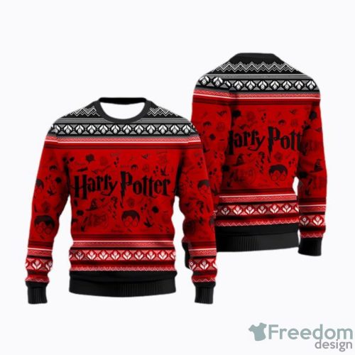 Harry Potter Red Ugly Christmas Sweater Men And Women Holiday Gift Xmas Gift Product Photo 1