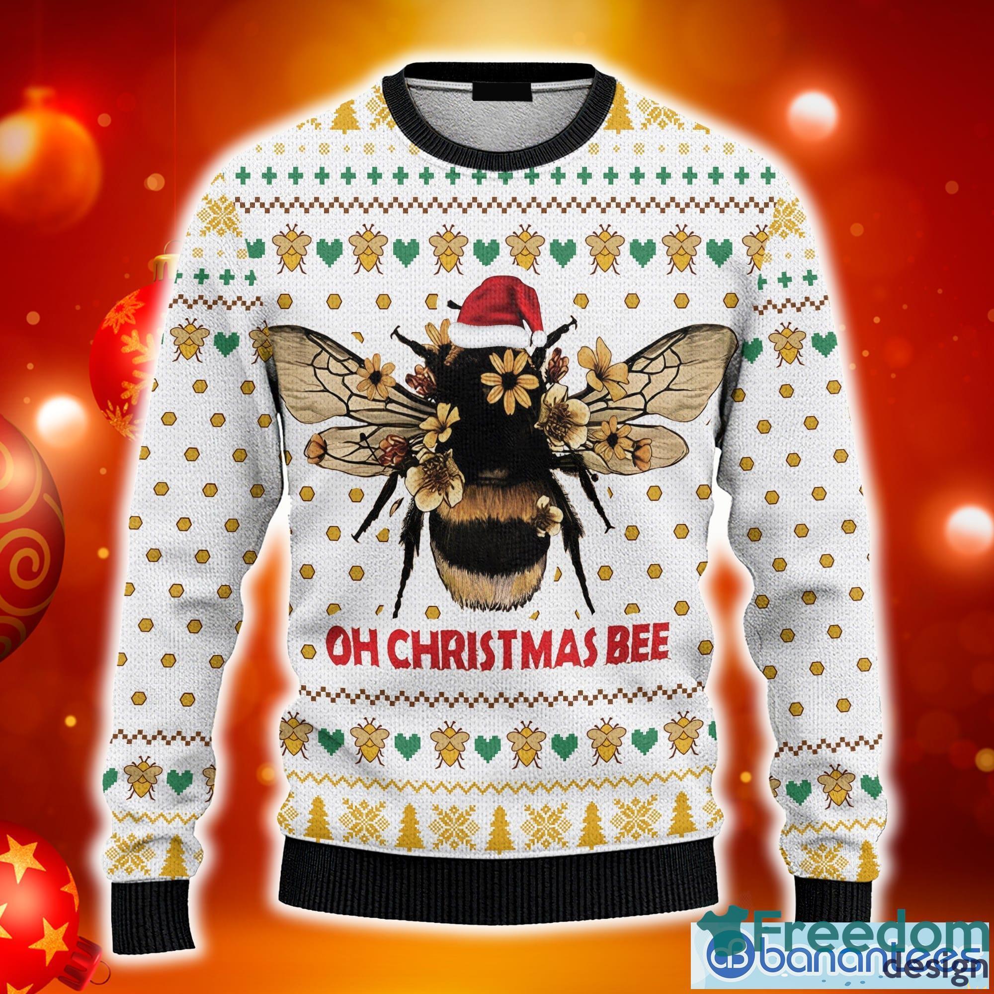 Bee Hat Merry Christmas Ugly Christmas Sweater - Anynee