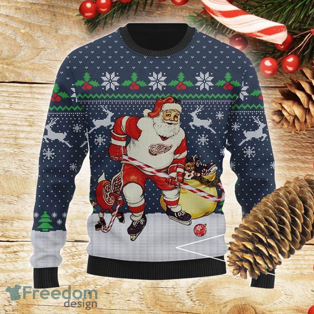 Pittsburgh Penguins Nhl Ice Hockey Christmas Santa Hat Knitting Pattern AOP  Print 3D Ugly Sweater Gift For Xmas