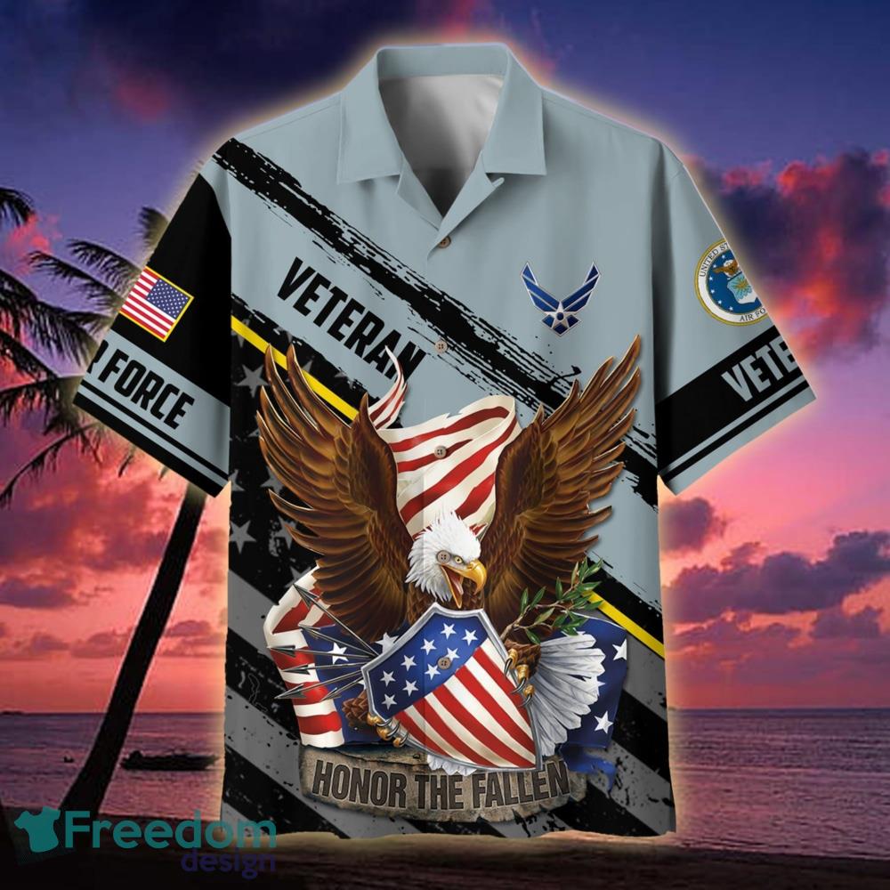 Eagle Print US Army Hawaiian Shirt For Men Veteran - Freedomdesign