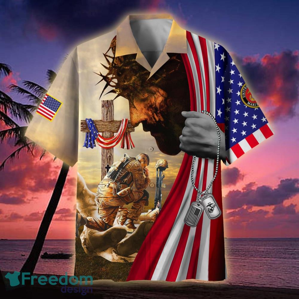 Unique Proudly Served Plus Size US Marine Corps Hawaiian Shirt For Men  Veteran - Freedomdesign