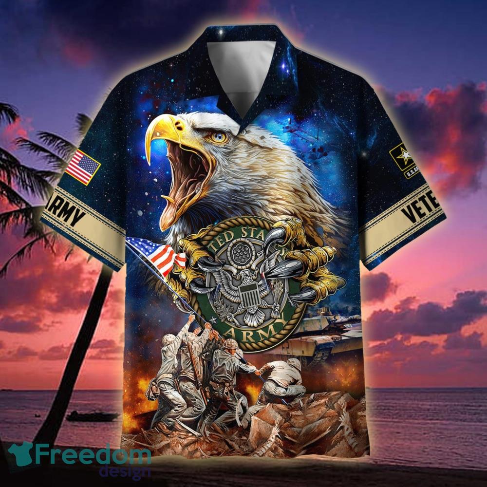 Eagle Resort US Coast Guard Hawaiian Shirt For Men Veteran - Freedomdesign