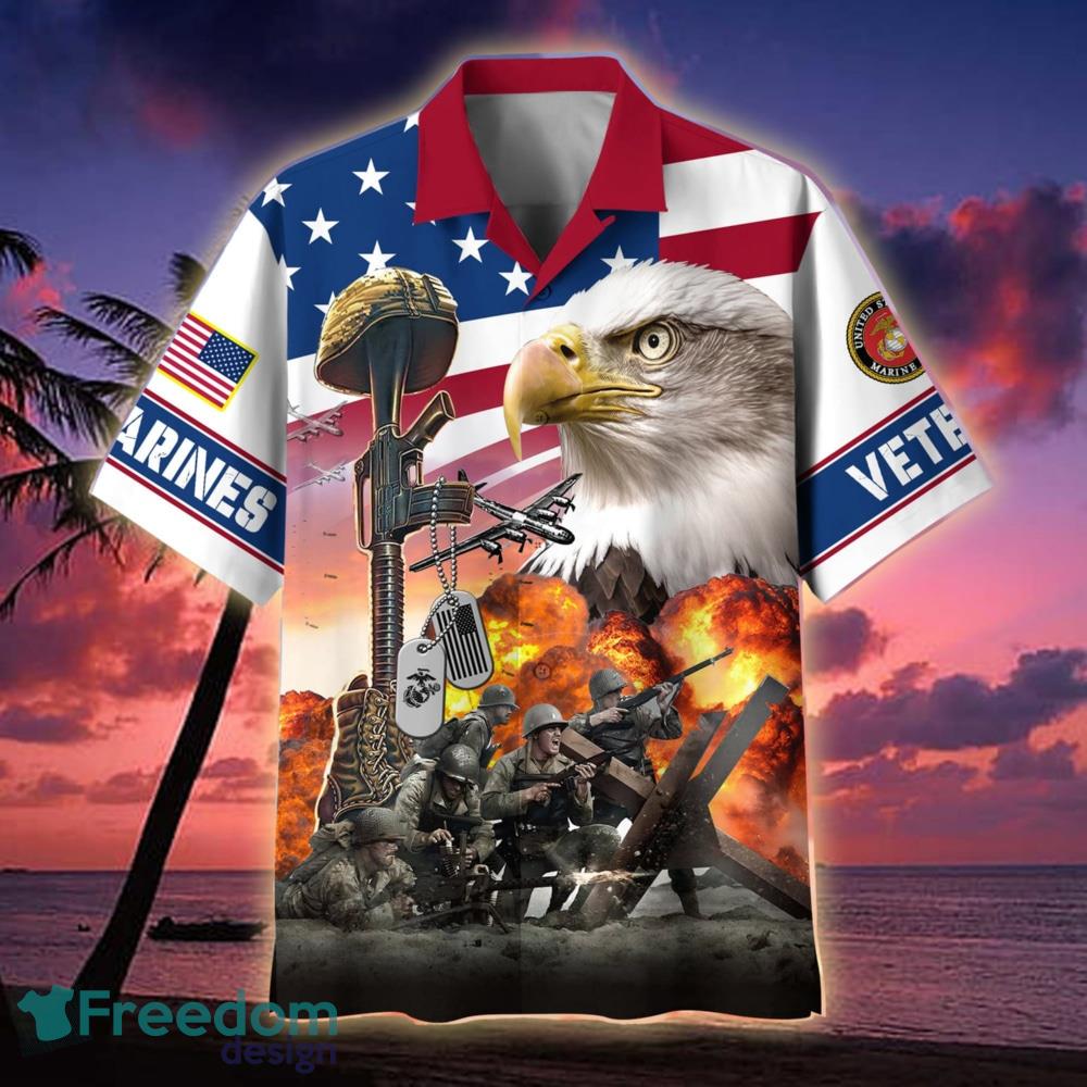 Eagle Resort US Coast Guard Hawaiian Shirt For Men Veteran - Freedomdesign