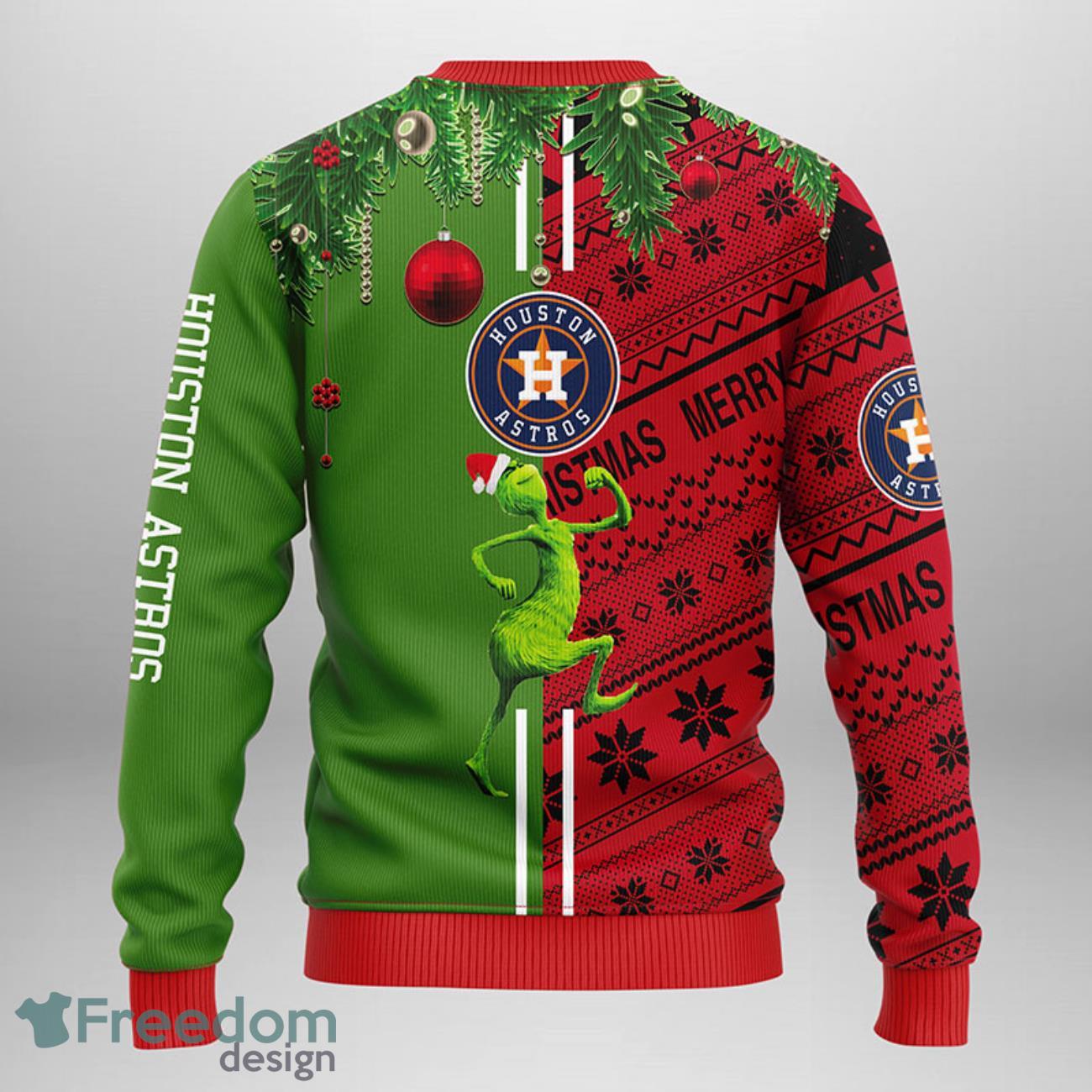 Mlb Houston Astros Snoopy 3D Wool Ugly Christmas Sweaters