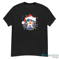 Houston Astros Logo Santa Hat Christmas Light Shirt