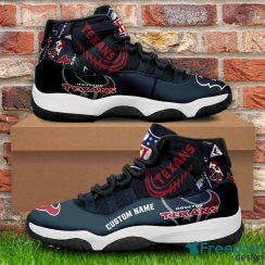 Houston Texans Custom Name NFL Air Jordan 11 Shoes Men And Women Sneakers