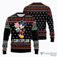 I Can Explain Mickey Disney Cartoon Lover Christmas Gift Ugly Christmas Sweater Men And Women Holiday Gift