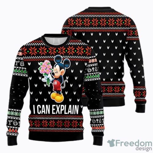 I Can Explain Mickey Disney Cartoon Lover Christmas Gift Ugly Christmas Sweater Men And Women Holiday Gift Product Photo 1