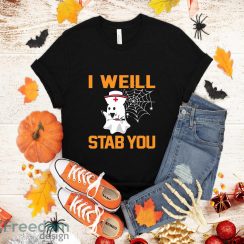 I Will Stab You Funny Halloween Ghost Pumpkin Nurse Gift T-Shirt Halloween Gift