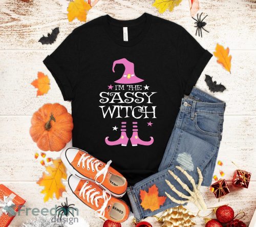 Im the Sassy Witch Shirt Halloween Matching Group Costume T-Shirt Halloween Gift Product Photo 1