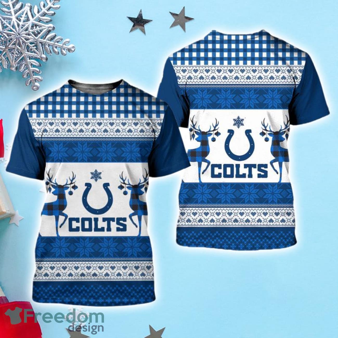 Los Angeles Rams Fans Reindeers Pattern Ugly Christmas Sweater Gift -  Freedomdesign