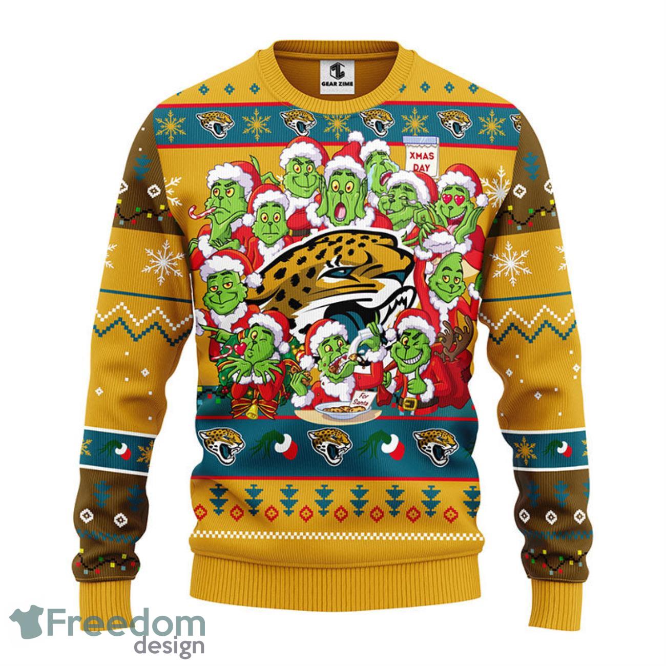 Jacksonville Jaguars Christmas Santa Claus Tattoo Ugly Christmas Sweater -  Freedomdesign