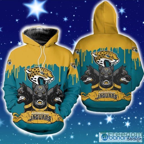 Jacksonville Jaguars 3 Heads Cerberus Hoodie Zip Hoodie Christmas Fans All Over Printed Gift For Men And Women - Jacksonville Jaguars 3 Heads Cerberus Hoodie Zip Hoodie Christmas Fans All Over Printed Gift For Men And Women