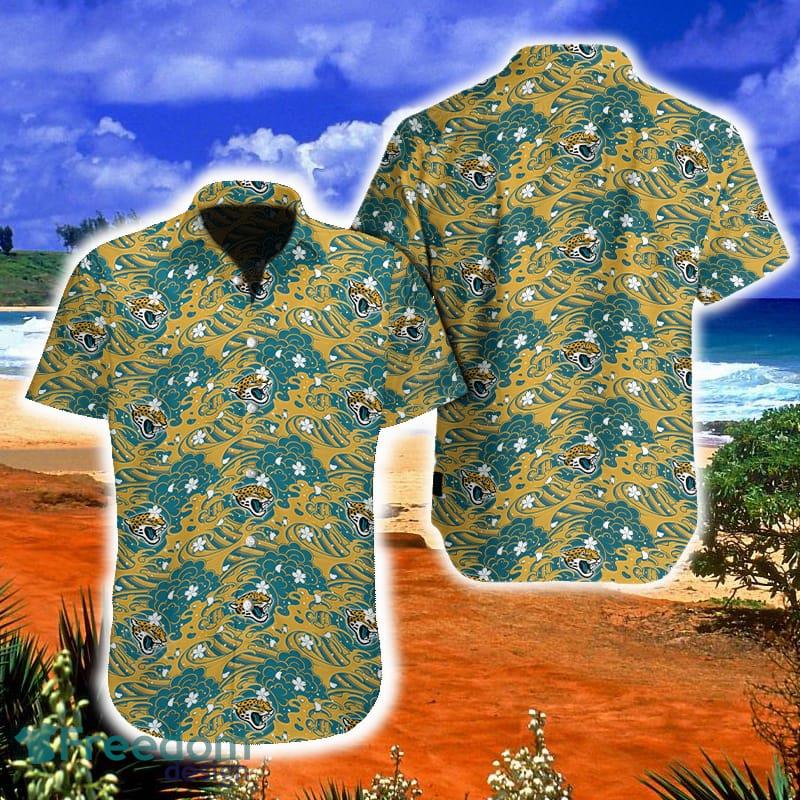 Jacksonville Jaguars Hawaiian Shirt Graphic Tropical Pattern Gift - Jomagift