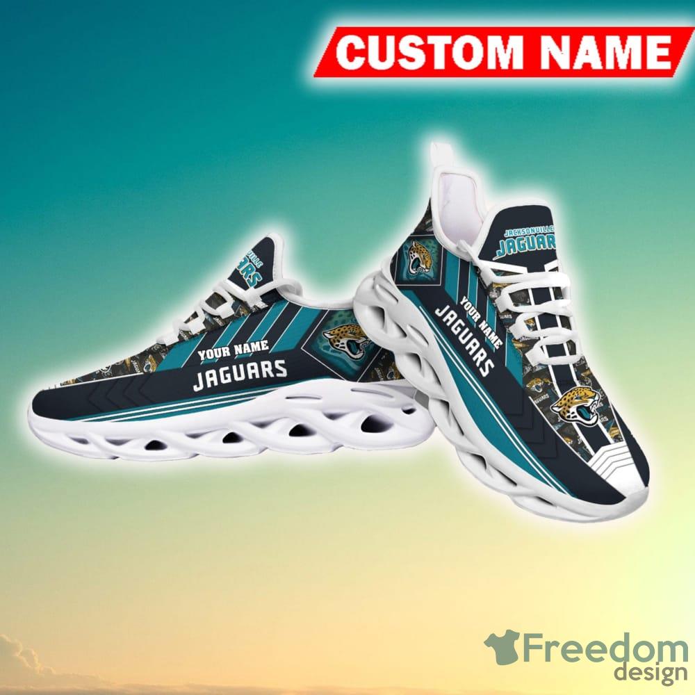 Custom Name NFL Jacksonville Jaguars Style Logo Caro Max Soul Shoes Gift  For Men Women - Freedomdesign