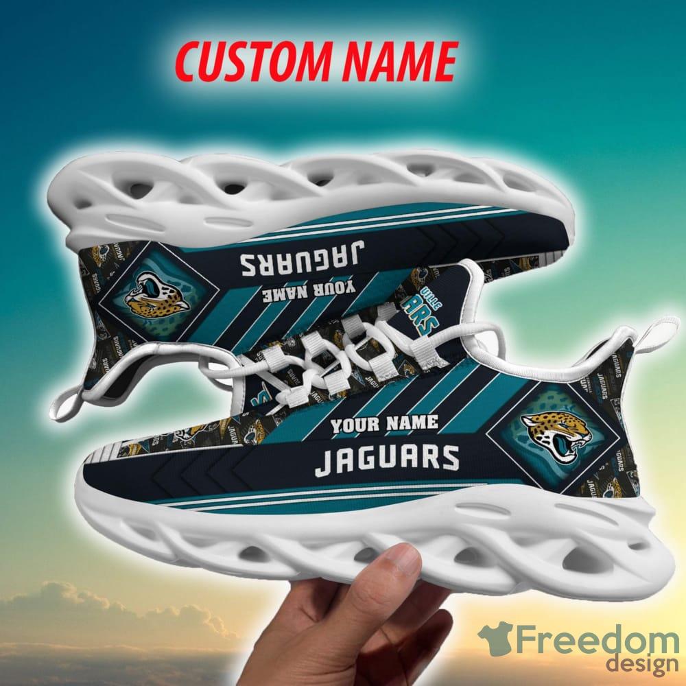 Custom Name NFL Jacksonville Jaguars Style Logo Caro Max Soul Shoes Gift  For Men Women - Freedomdesign