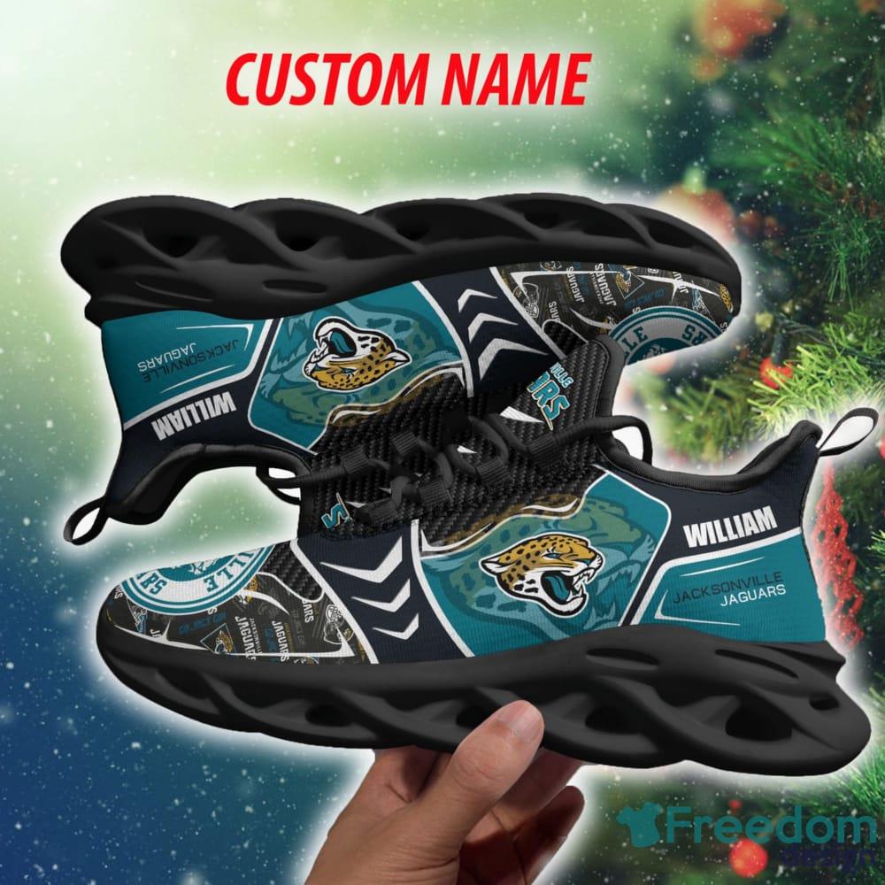 Jacksonville Jaguars Custom Name NFL Max Soul Shoes Chunky Sneakers Gift  For Fans - Banantees