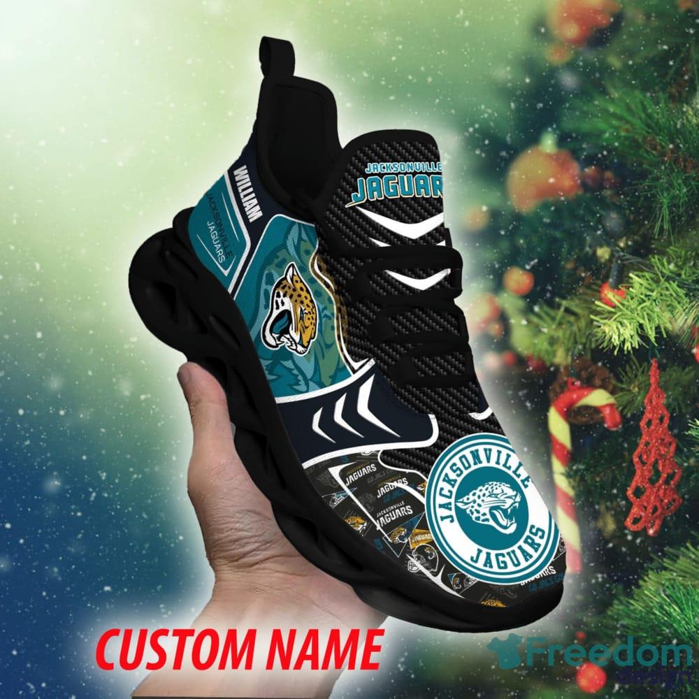 Jacksonville Jaguars Custom Name NFL Max Soul Shoes Chunky Sneakers Gift  For Fans - Banantees