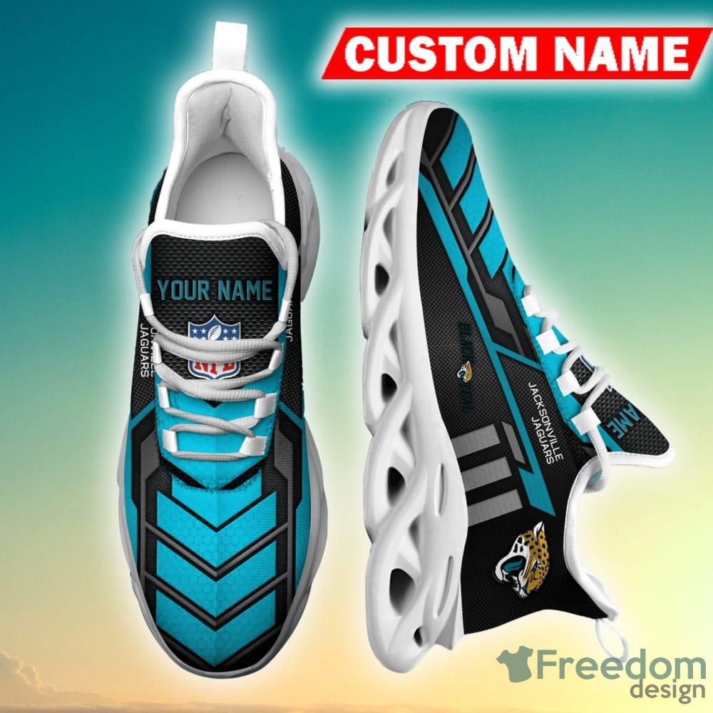 NFL Jacksonville Jaguars Chunky Sneakers Black White Max Soul Shoes Men  Women - Freedomdesign