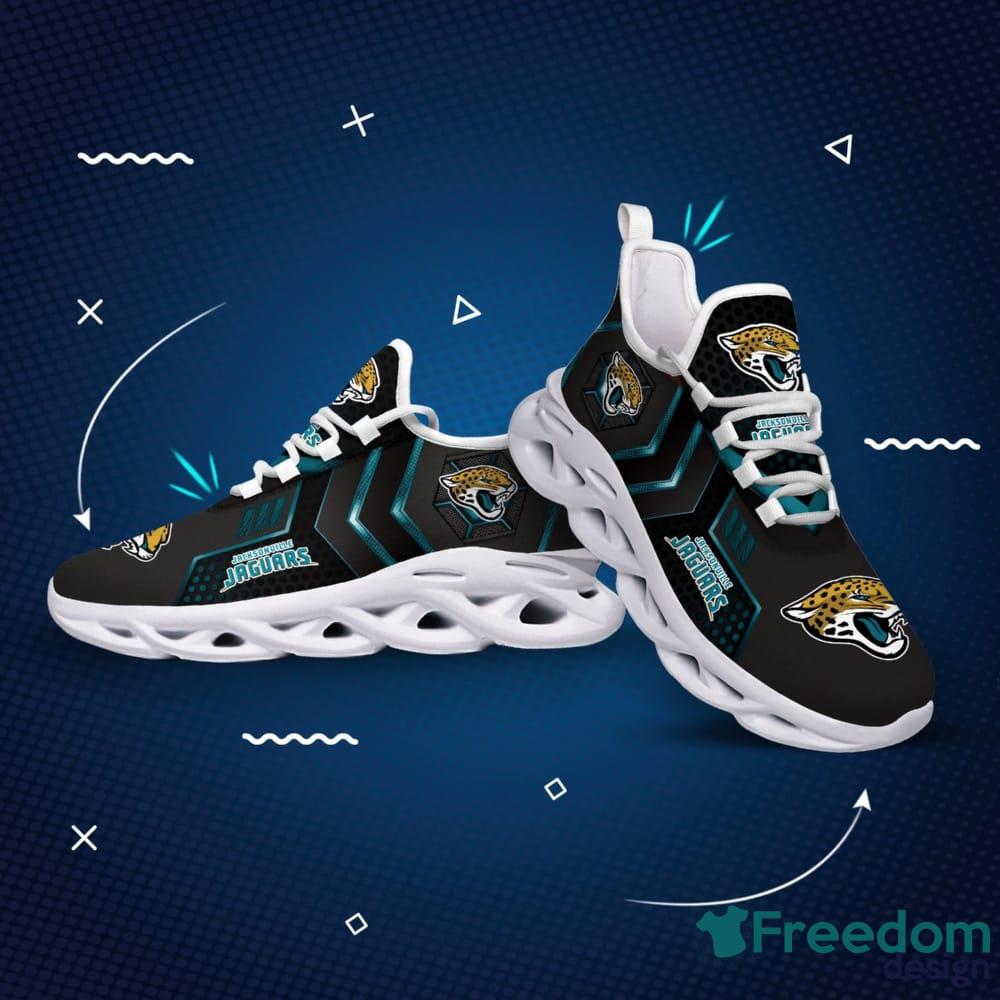 Jacksonville Jaguars Classic Ugly Christmas Snow Flowers Green Color  Sneakers Max Soul Shoes For Fans Gift - Freedomdesign