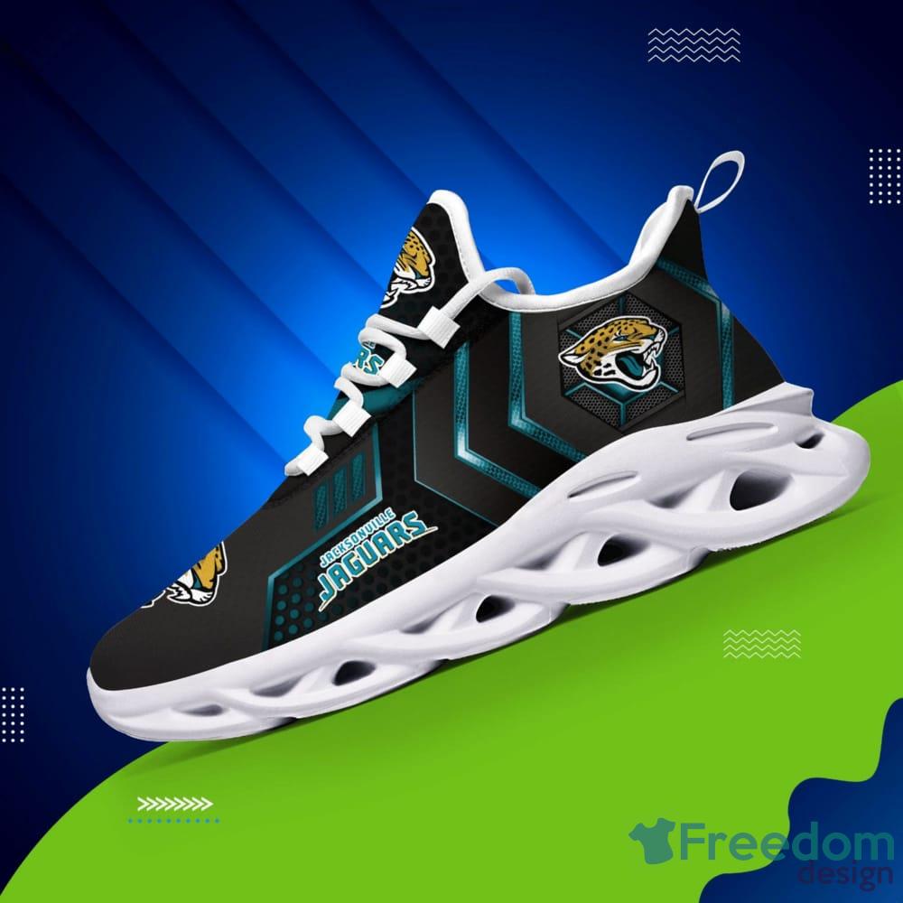 Jacksonville Jaguars Classic Ugly Christmas Snow Flowers Green Color  Sneakers Max Soul Shoes For Fans Gift - Freedomdesign