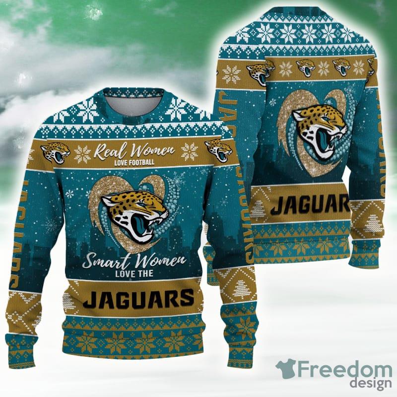 Jacksonville Jaguars Football Team Logo Custom Christmas Gift All Over  Print Ugly Christmas Sweater - Freedomdesign