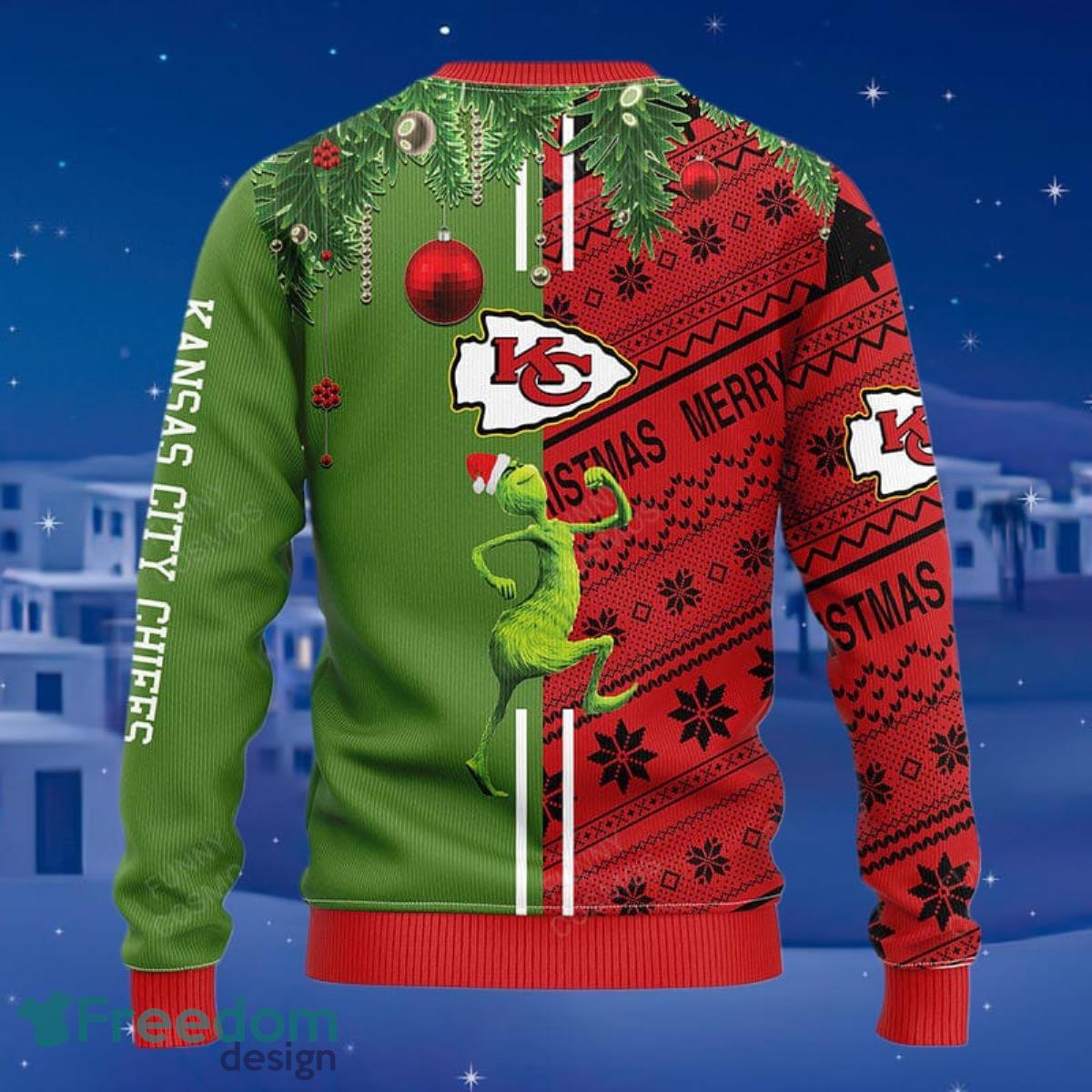 Chiefs Christmas Sweater Grinch Stole Logo Kansas City Chiefs Gift