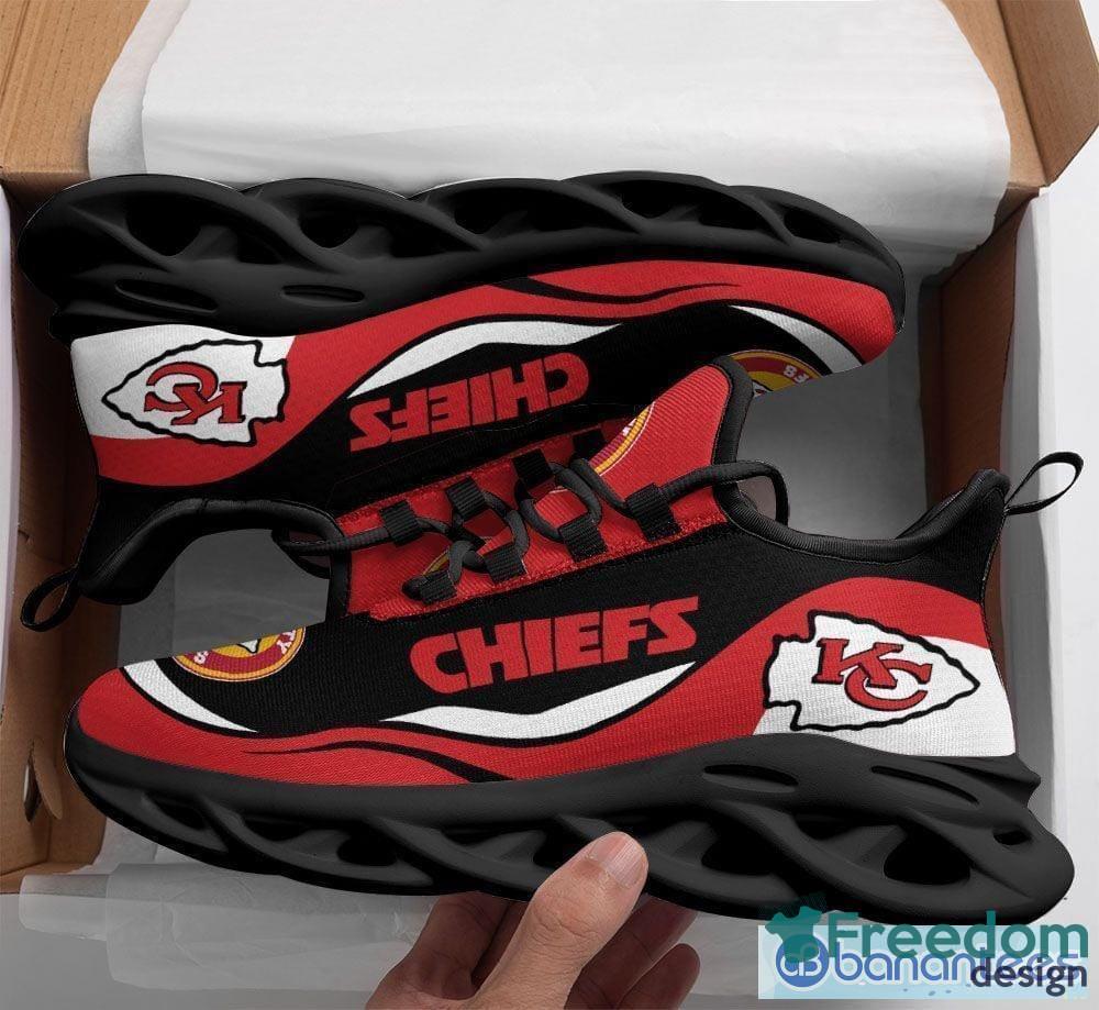 NFL Kansas City Chiefs Custom Name Red White Max Soul Shoes Gift For Fans  Sport