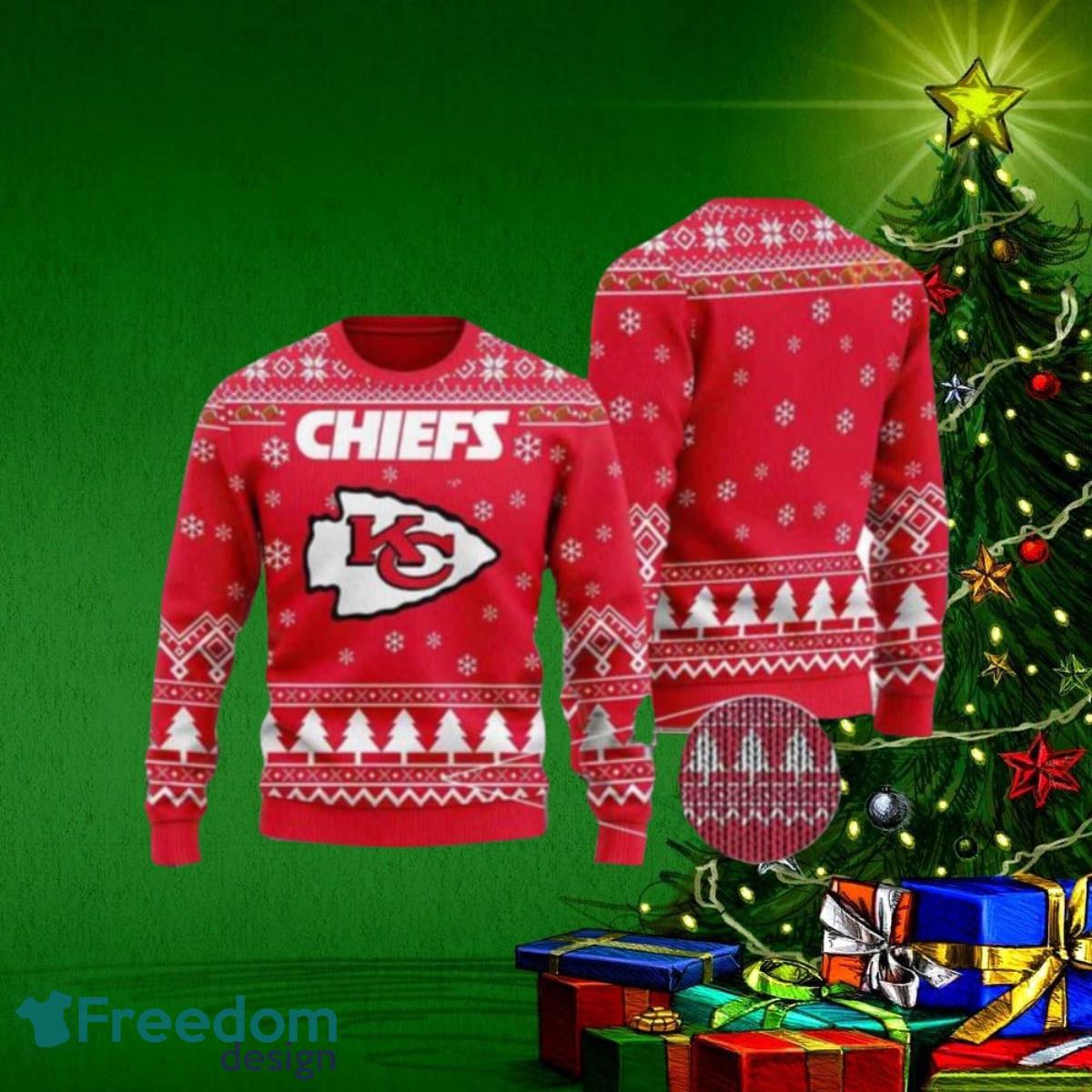 Kansas City Football Kansas City Chief Christmas 3D NFL Ugly