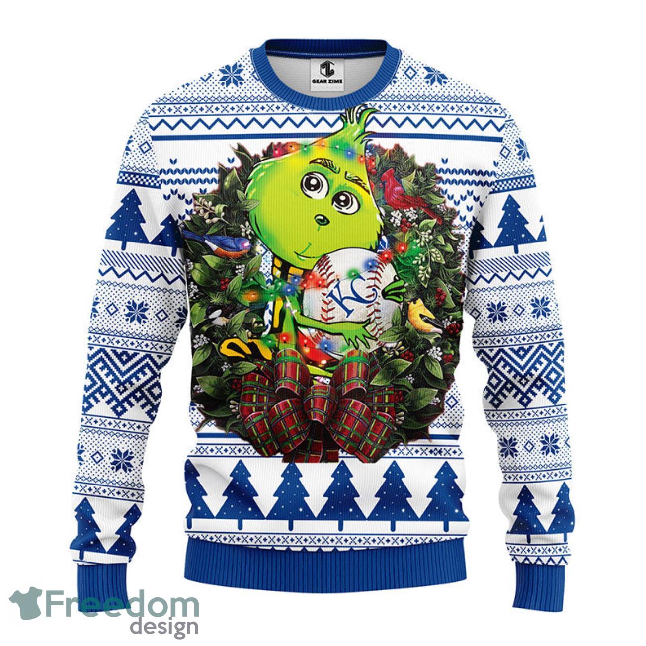 MLB Kansas City Royals Grinch Hug Cute Ugly Christmas Sweater
