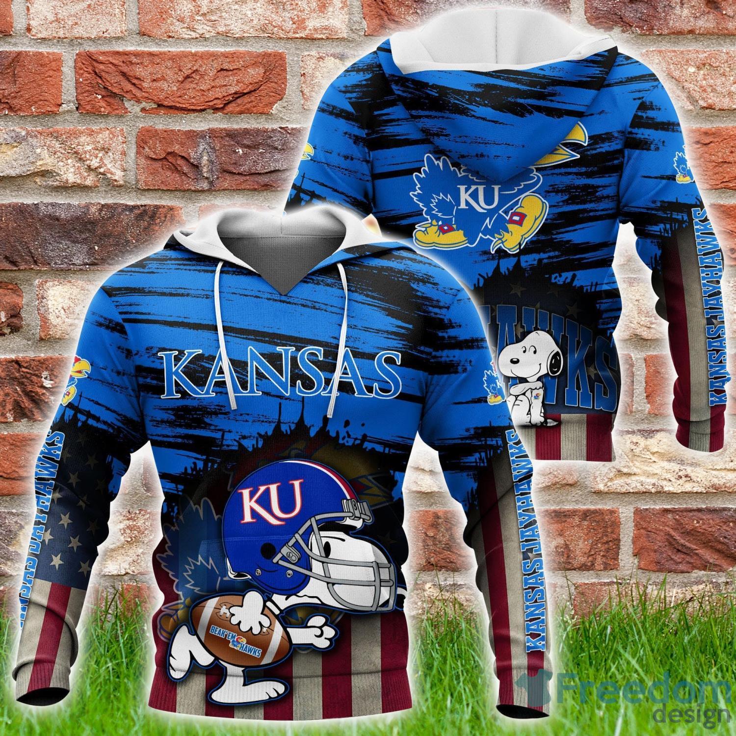 Kansas Jayhawks NCAA T-Shirt Hoodie Sweatshirt All Over Print 3D