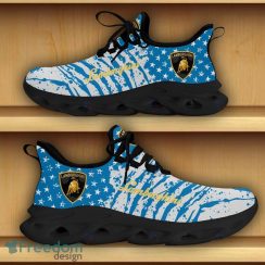 Lamborghini Car Racing Chunky Sneakers Camo Flag Pattern Blue Max Soul Shoes - Lamborghini Car Racing Chunky Sneakers Camo Flag Max Soul Shoes For Men And Women Photo 7