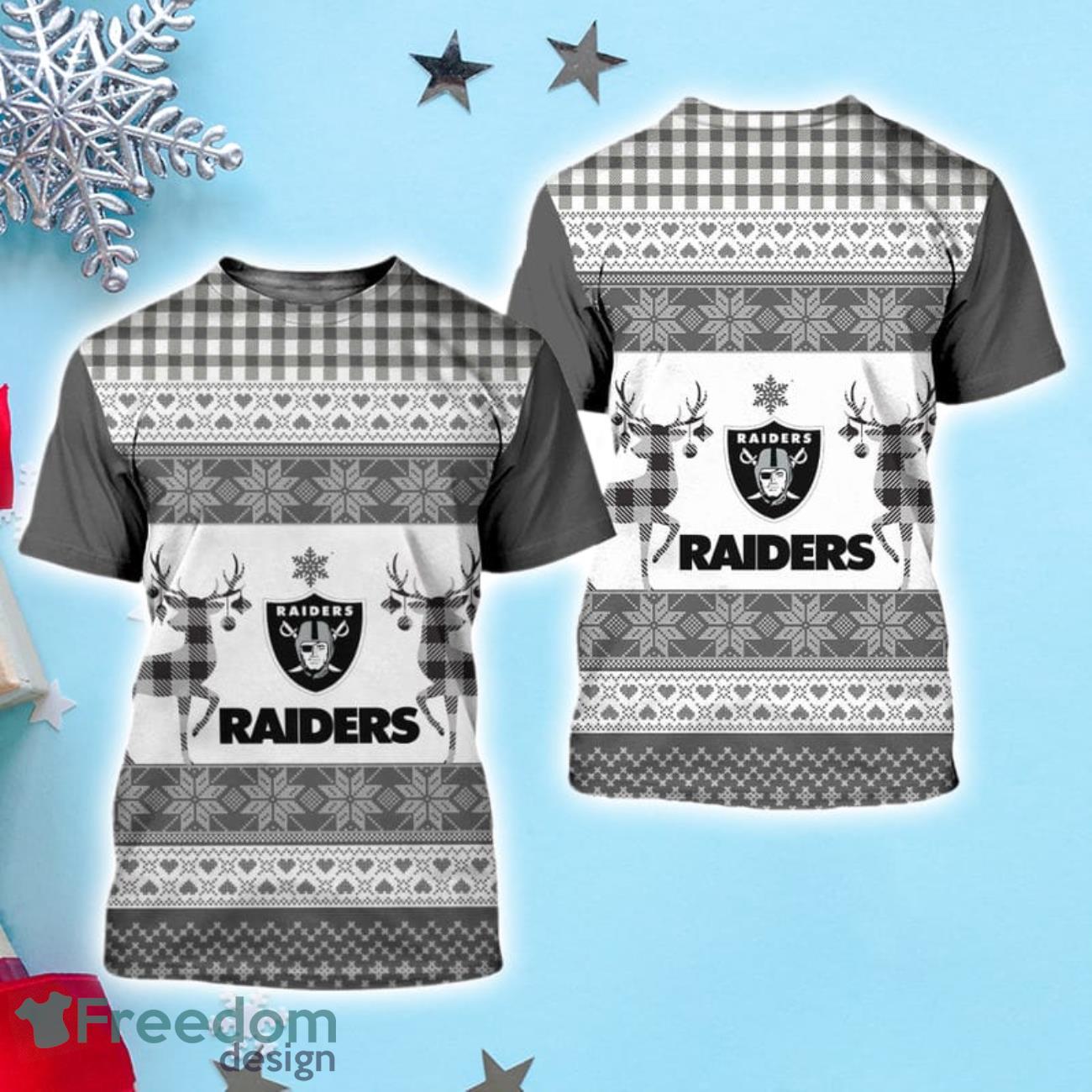 Las Vegas Raiders Dog Family Holiday Ugly Sweater