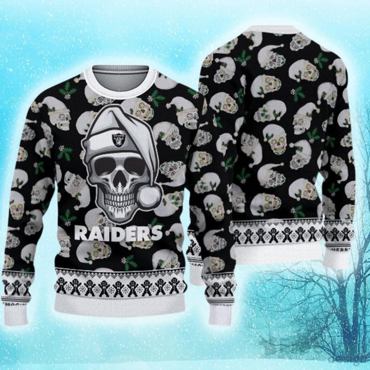 Las Vegas Raiders Eyelash Ugly Ideas Funny Ugly Christmas Sweater