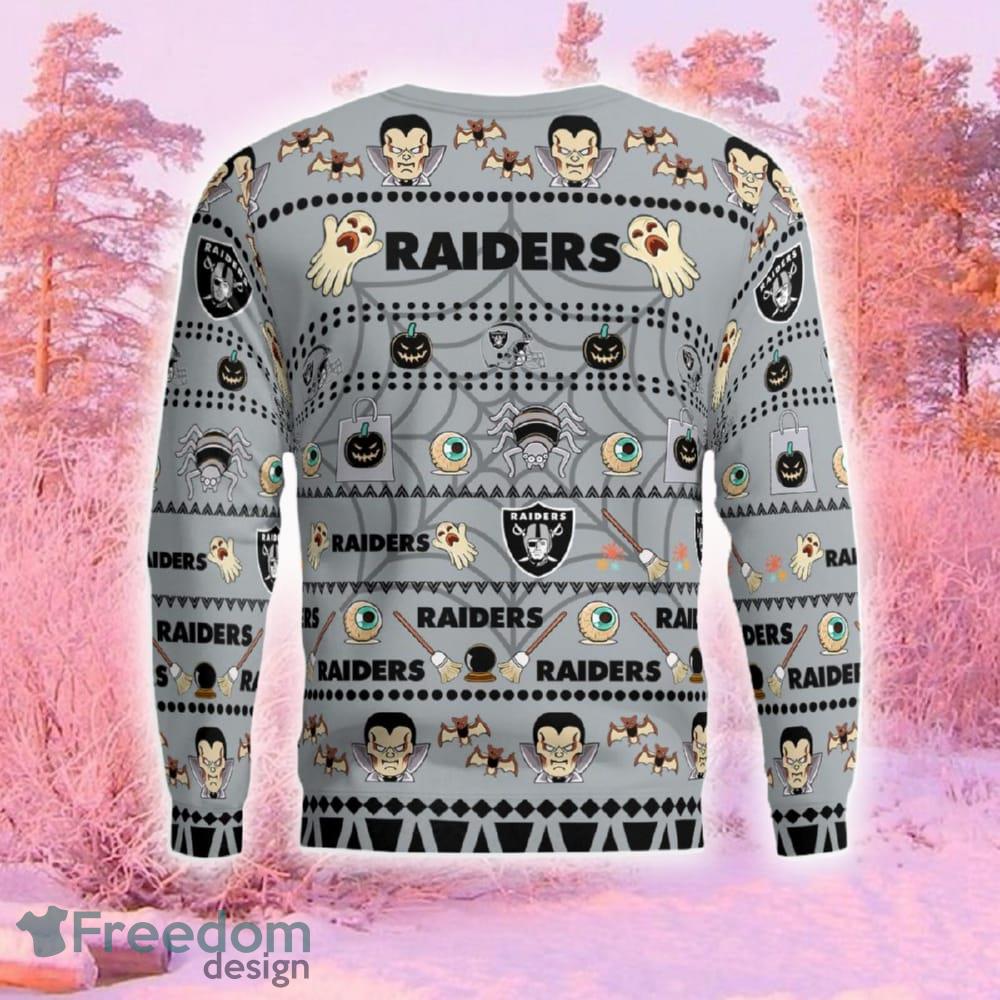 Las Vegas Raiders Pumpkin Ugly Christmas Sweater 3D Gift For Fans