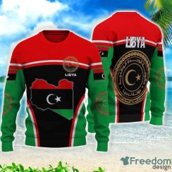 Libya Active Flag Gift 3D All Over Printed 3D Sweater