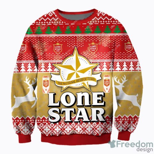 Lone Star Beer Ugly Christmas Sweater Men And Women Holiday Gift Christmas Party Product Photo 1