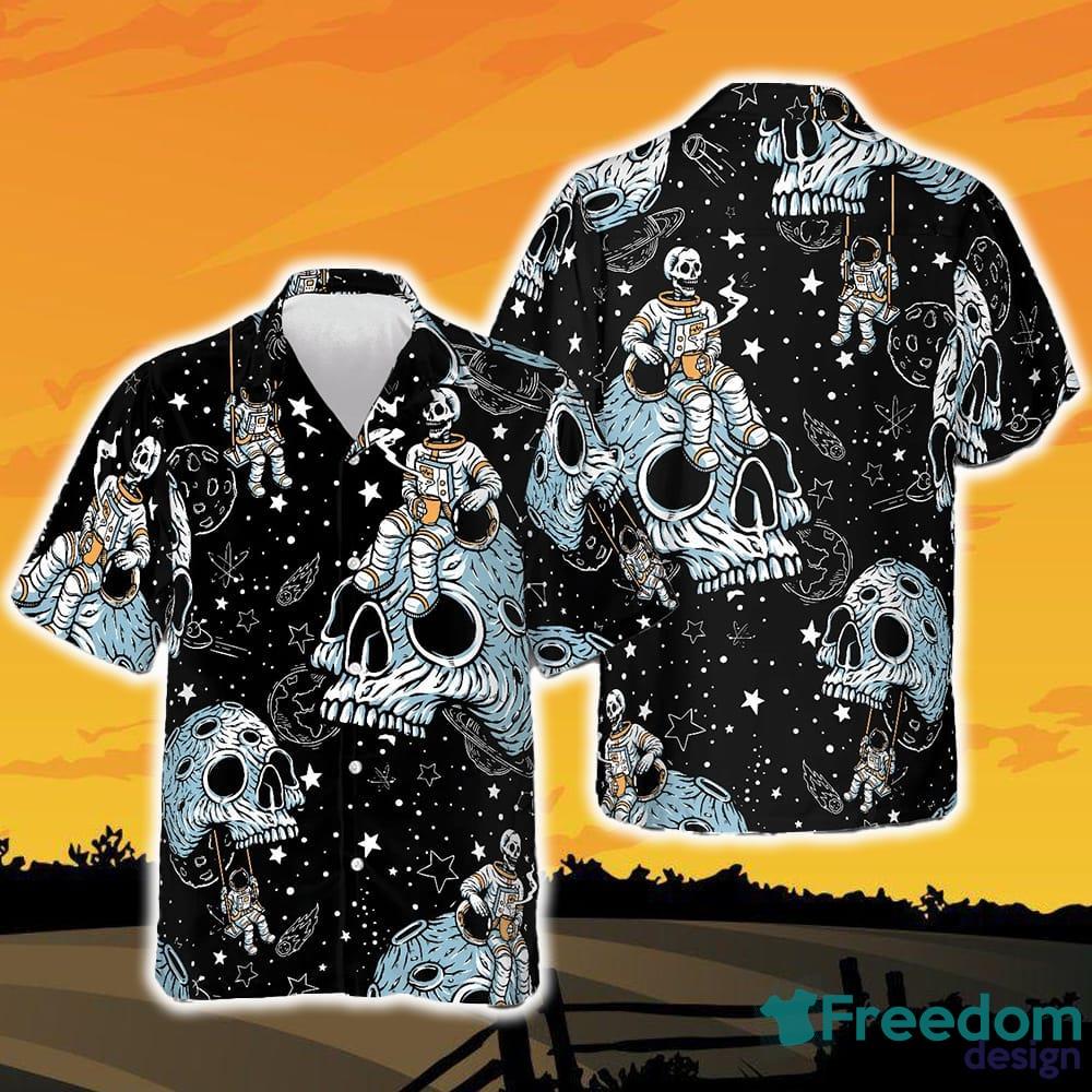 Dallas Cowboys Floral Skull Hawaiian Shirt - Teexpace