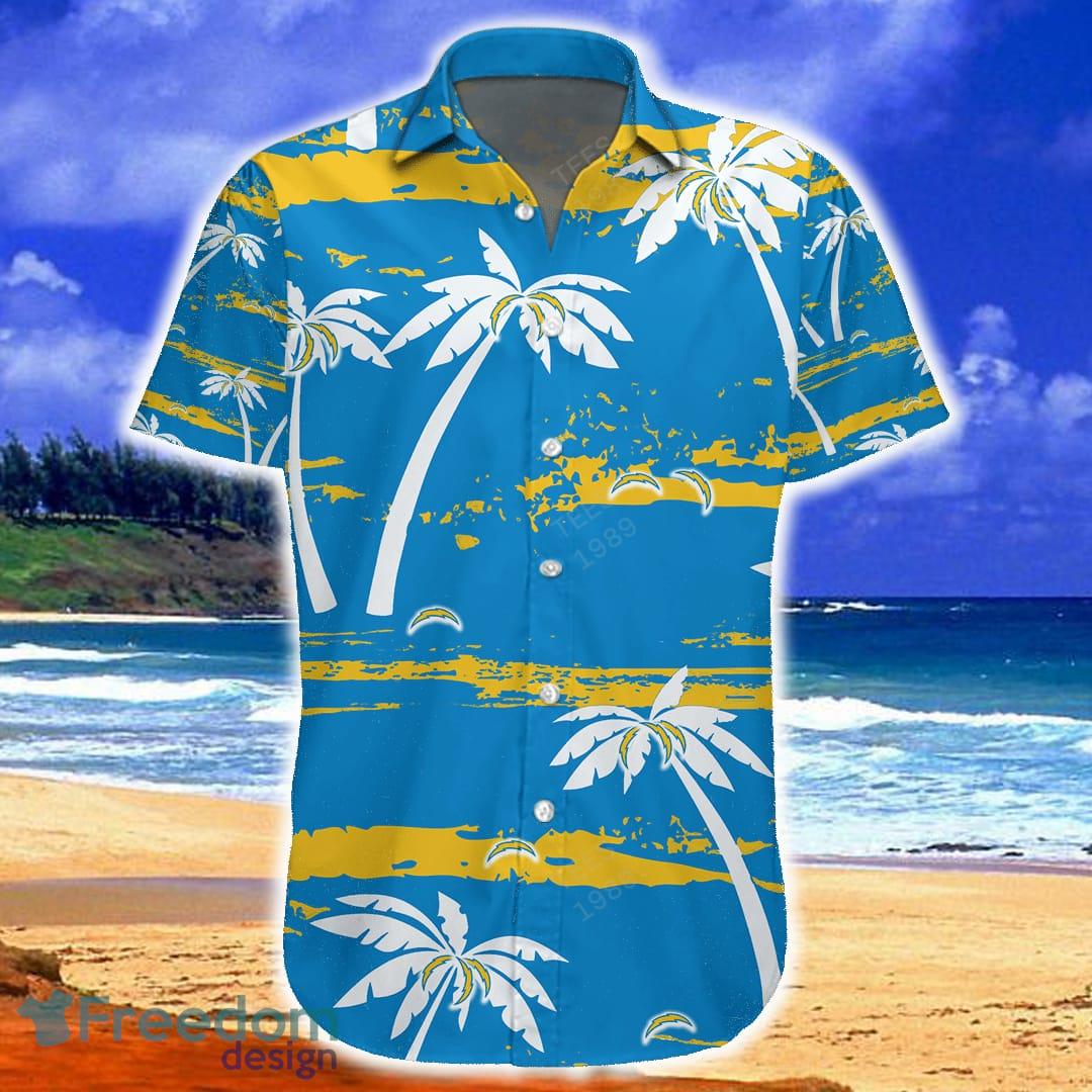 Los Angeles Chargers Hawaiian Shirt And Short - Freedomdesign