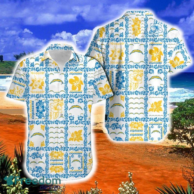 Los Angeles Chargers American Flag Logo Hawaiian Shirt Vacation Gift For Men  And Women Gift - Banantees