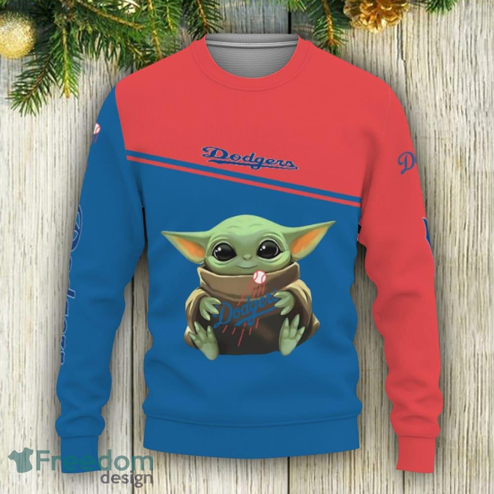 Baby Yoda Los Angeles Dodgers Christmas Ugly Sweater - REVER LAVIE