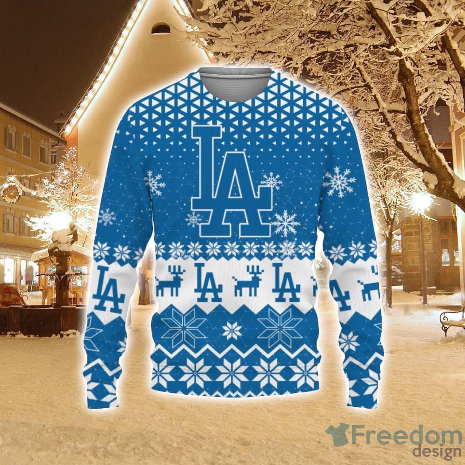 Los Angeles Dodgers Christmas Gift 3D Ugly Christmas Sweater Christmas  Holiday Family Gift - Freedomdesign