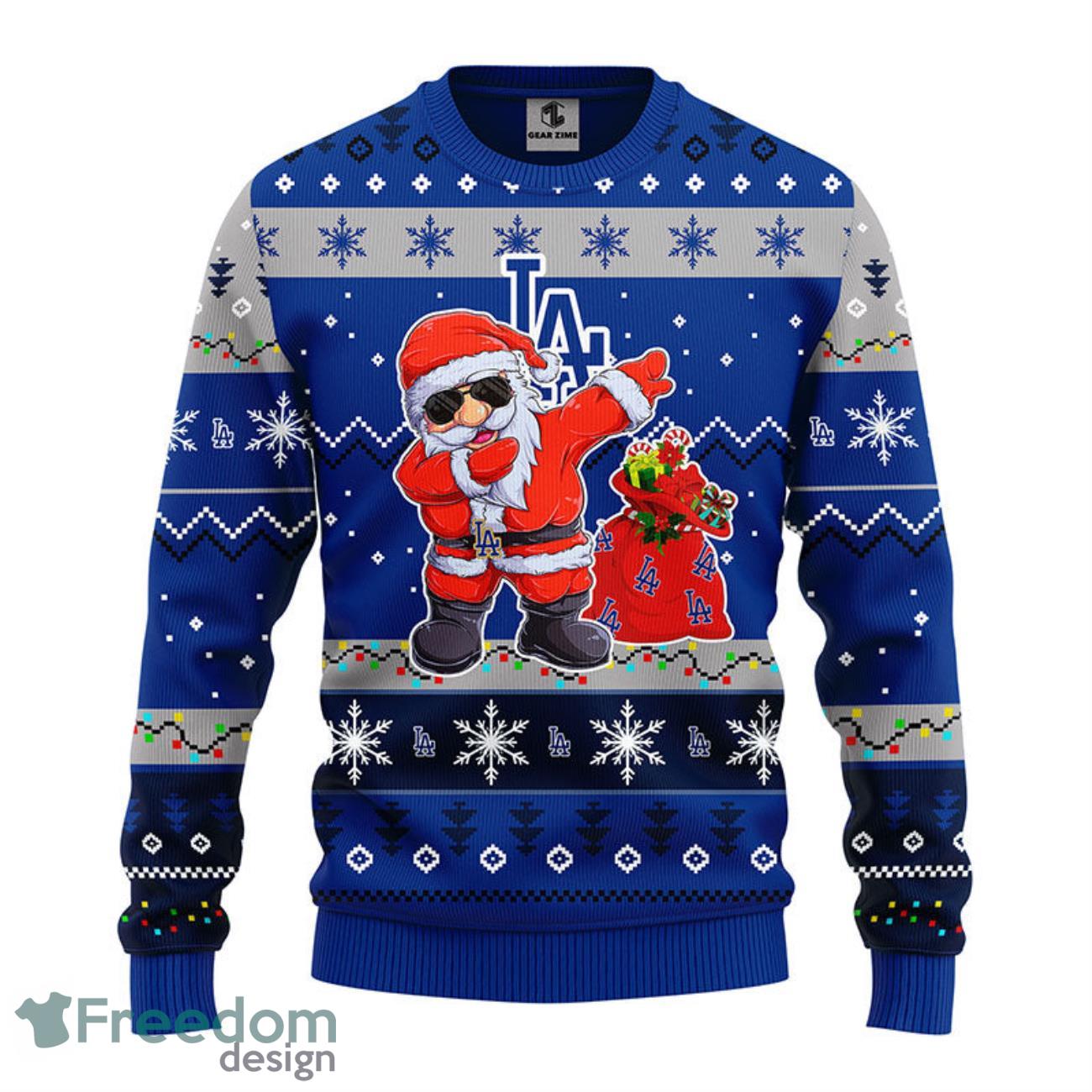 NFL Los Angeles Dodgers Skull Flower Ugly Christmas Ugly Sweater –