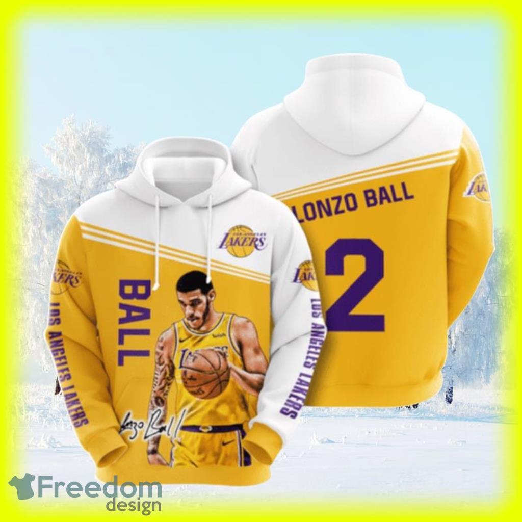 Los Angeles Lakers hoodie 3D basketball for fans - Limotees