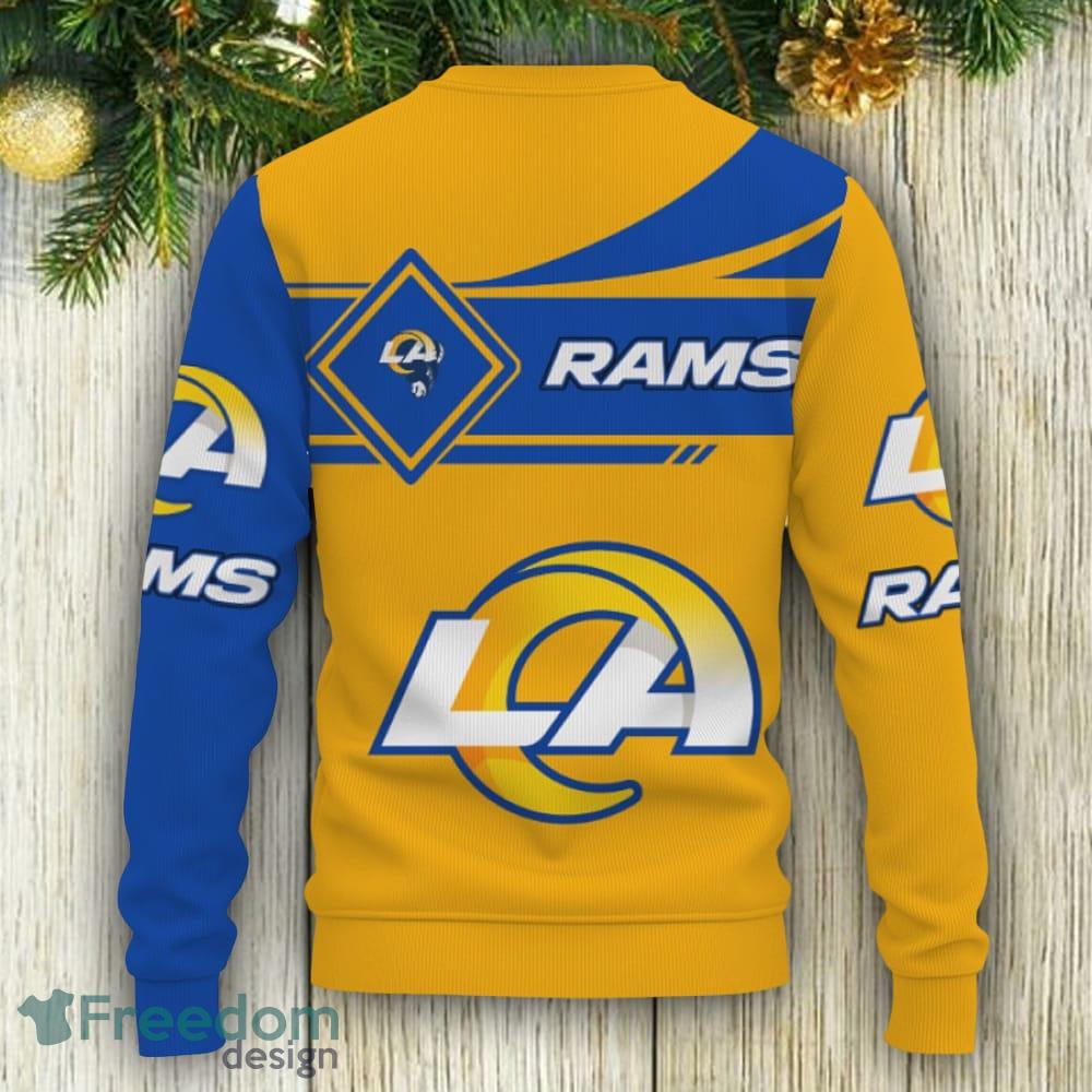 NFL Los Angeles Rams Custom Name And Number Ugly Christmas Sweater  Christmas Gift For Sport Team - Limotees